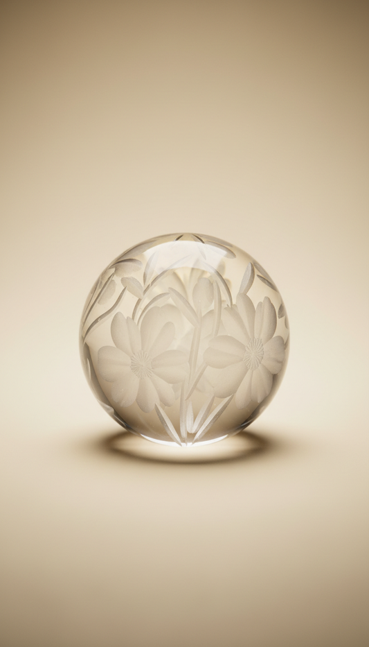 Glass Paperweight Featuring Personal Inscription