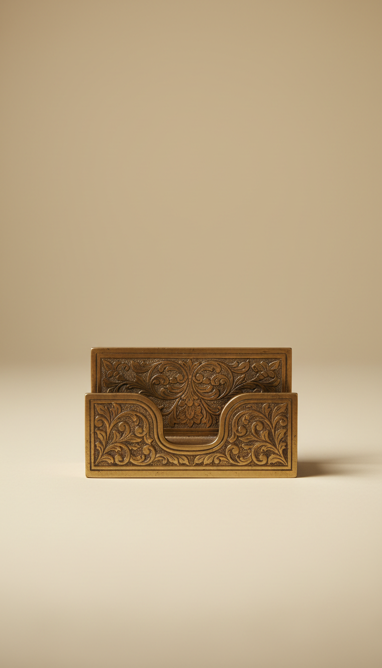 Brass Card Holder with Custom Engraving