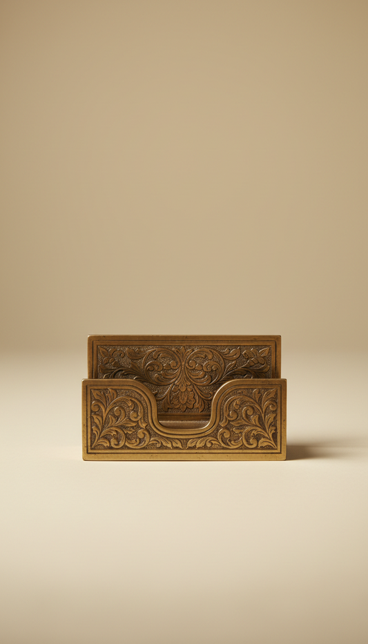 Brass Card Holder with Custom Engraving